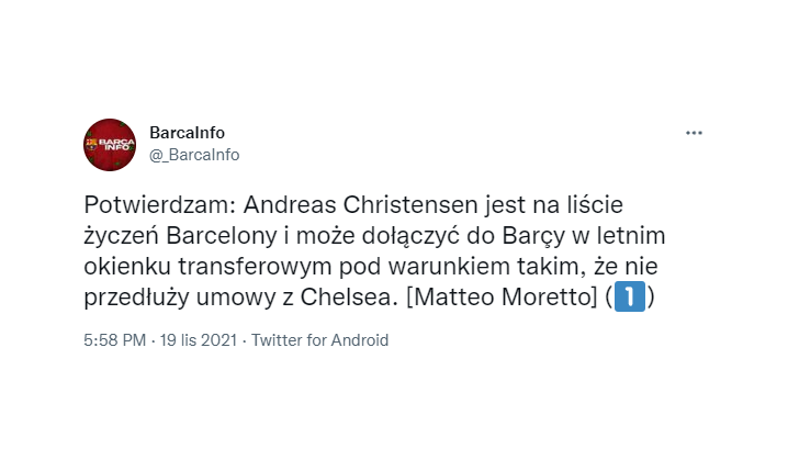 Obrońca Chelsea NA CELOWNIKU Barcelony!